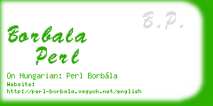 borbala perl business card